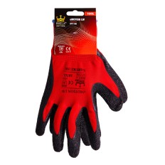 eMOTION LW červené pracovné rukavice s latexovým povrchom